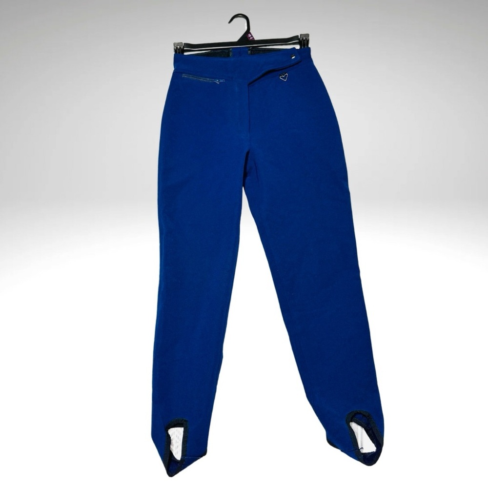 OBERMEYER SPORT STIRRUP WOOL BLEND COBALT BLUE SKI SNOW PANTS - Size 8R